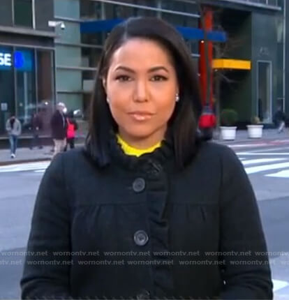 Stephanie Ramos's black ruffle jacket on Good Morning America