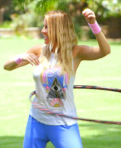 Stephanie's printed tank top on The Real Housewives of Dallas