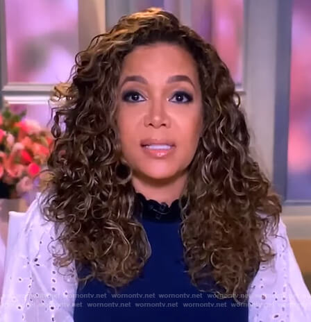 Sunny's mixed media sweater on The View