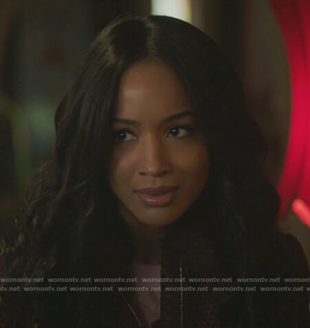 Tabitha's pink floral sweater on Riverdale