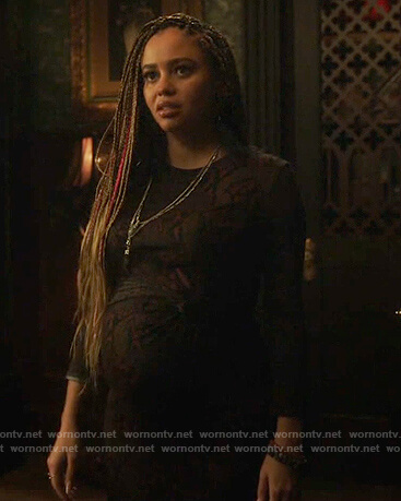 Toni's ruched snakeskin print dress on Riverdale