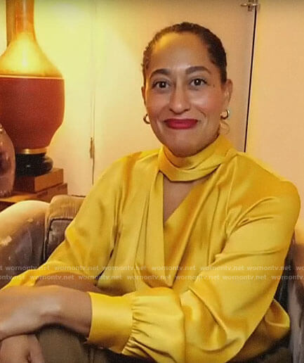 Tracee Ellis Ross's yellow blouse on CBS This Morning