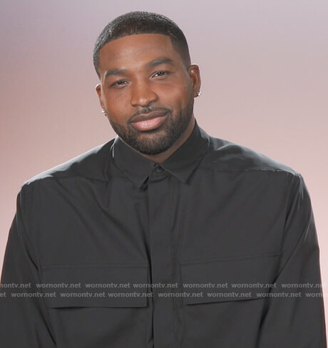 Tristan Thompson's black oversized shirt on Keeping Up with the Kardashians