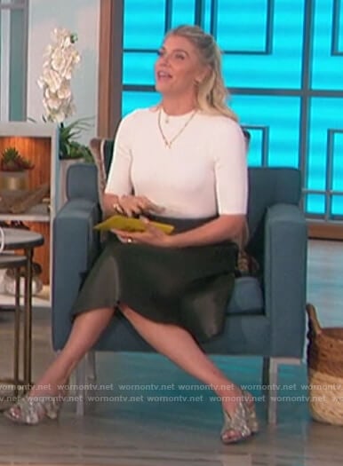 Amanda's colorblock knit dress on The Talk