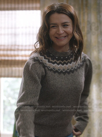 Amelia's fair isle sweater on Greys Anatomy
