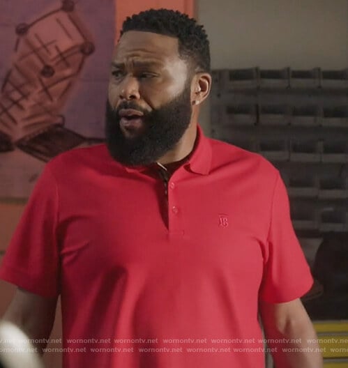 Andre's red polo shirt on Black-ish