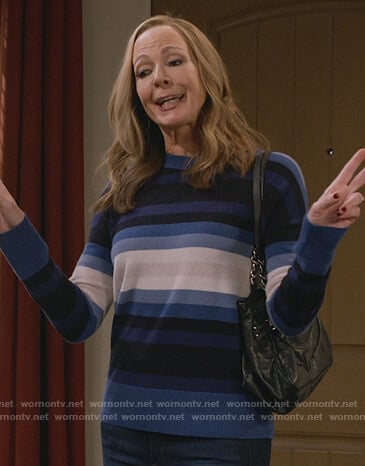 Bonnie's blue striped sweater on Mom