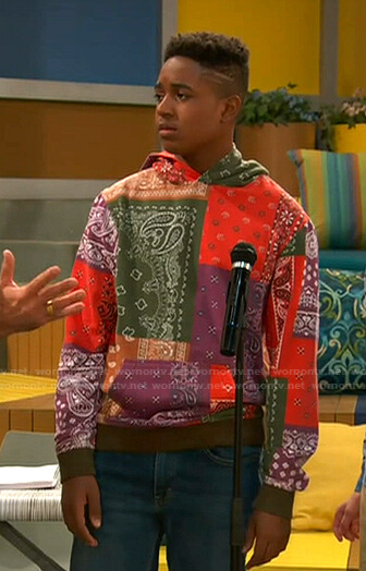 Booker's bandana print hoodie on Ravens Home