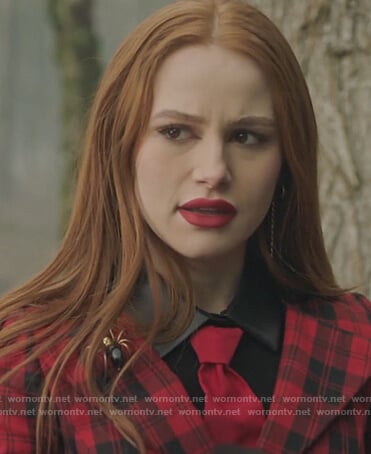 Cheryl's black sweater with leather collar on Riverdale