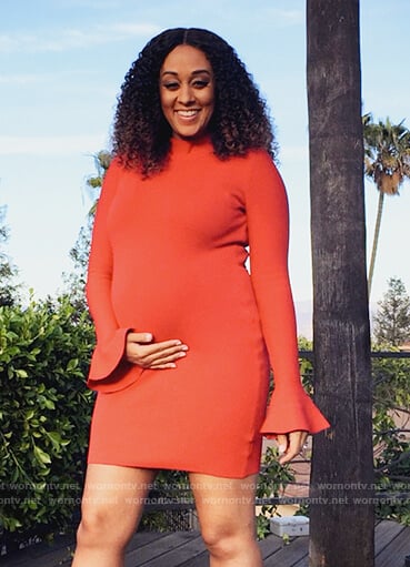 Cocoa's red bell cuff dress on Family Reunion