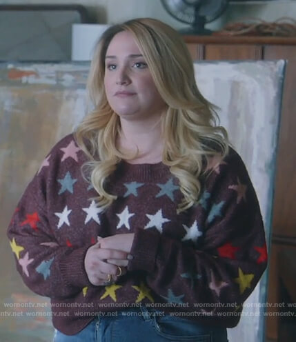 Davia's star cropped sweater on Good Trouble