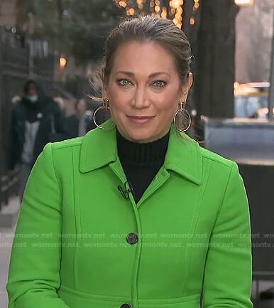 Ginger's green coat on Good Morning America