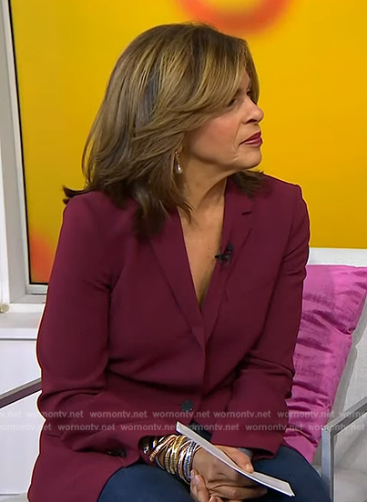 Hoda's burgundy blazer on Today