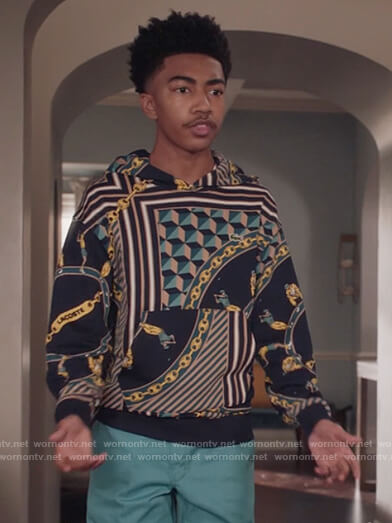Jack's chain print hoodie on Black-ish