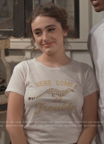 Jackie's Here Comes Trouble tee on Call Your Mother