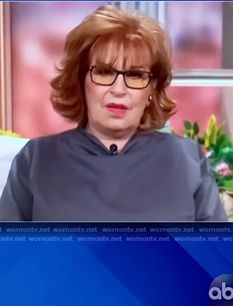 Joy's gray cowl neck blouse on The View