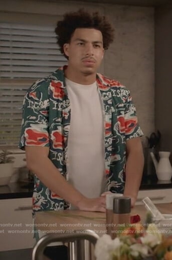 Junior's floral print shirt on Black-ish