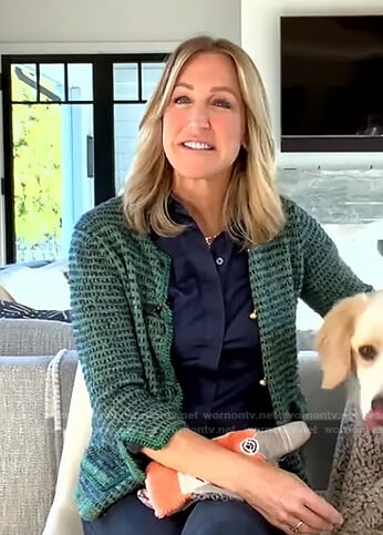 Lara's green cardigan on Good Morning America