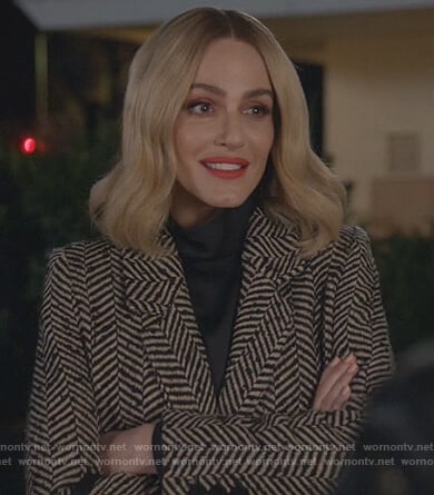 Laura's herringbone blazer on All American
