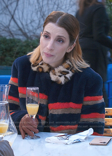 Lauren's Striped fur coat on Younger