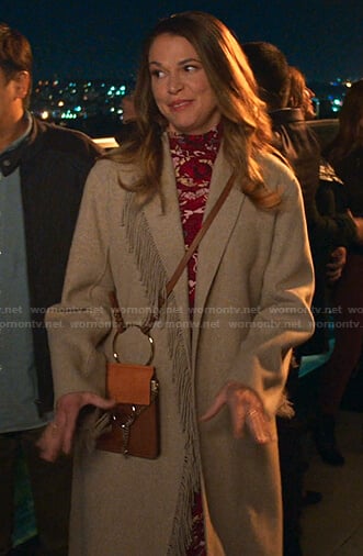 Liza's fringed coat on Younger