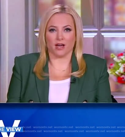 Meghan's green double breasted blazer on The View