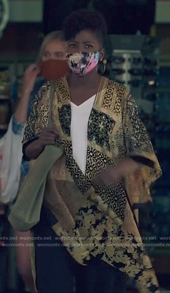 Nova's yellow patchwork kimono on Queen Sugar