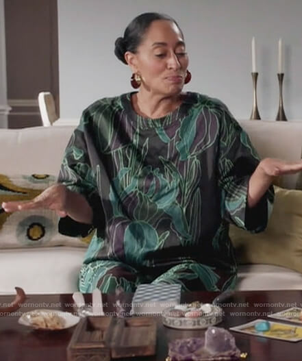 Rainbow's floral print blouse and pants on Black-ish