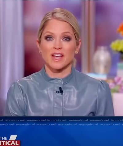 Sara's blue leather dress on The View