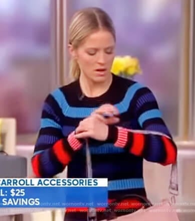 Sara's stripe ribbed dress on The View