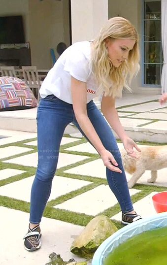 Stephanie's More Love print tee on The Real Housewives of Dallas