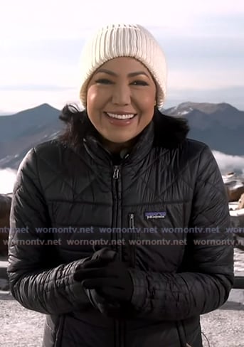 Stephanie Ramos's black padded jacket on Good Morning America