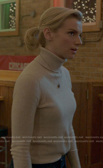 Sylvie's beige turtleneck on Chicago Fire