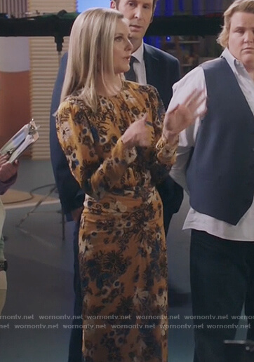 Tami's yellow floral print dress on Kenan