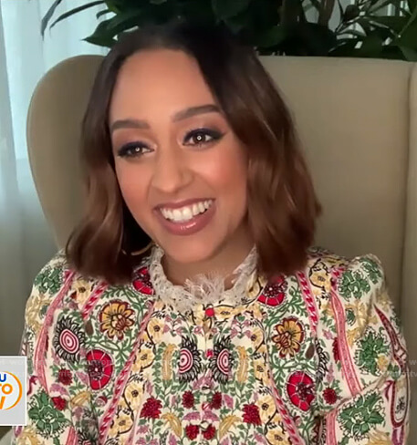 Tia Mowry's floral dress on Good Morning America