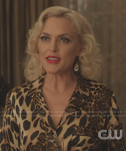 Alexis's leopard print pajamas on Dynasty
