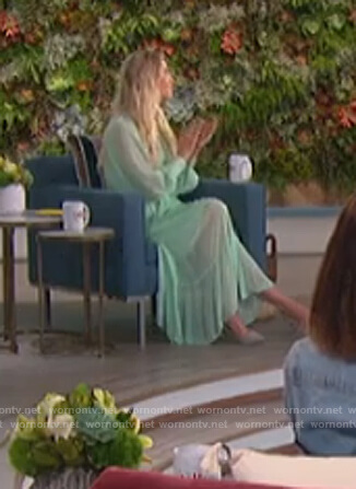 Amanda's mint sheer dress on The Talk