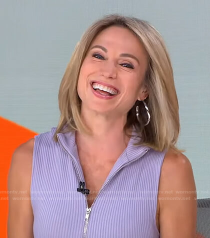 Amy's lilac zip front dress on Good Morning America