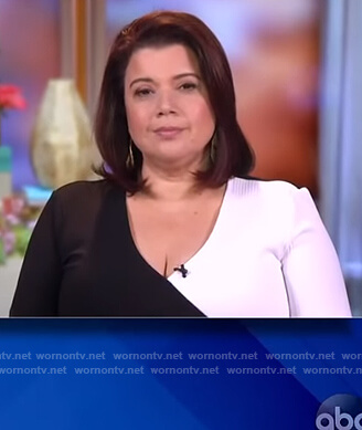 Ana's two-tone wrap jumpsuit on The View