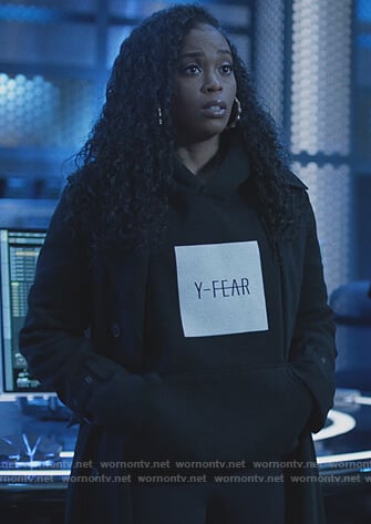 Anissa's black Y-fear logo hoodie  on Black Lightning