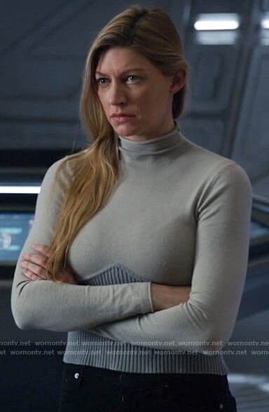 Ava's corset look sweater on Legends of Tomorrow