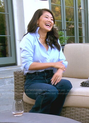 Crystal's flare jeans on The Real Housewives of Beverly Hills