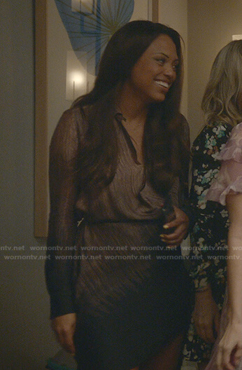 Danny's striped ombre dress on Bull