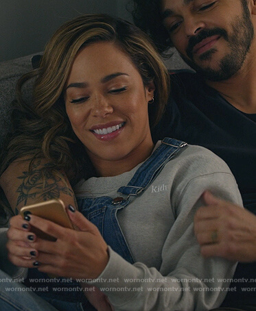 Emily's gray cropped sweatshirt on All Rise