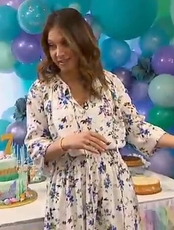 Ginger's white floral dress on Good Morning America
