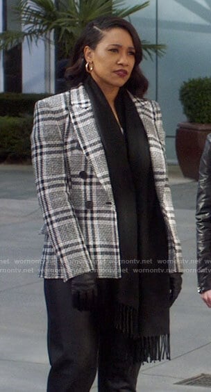 Iris's plaid blazer on The Flash