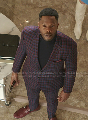 Jeff's checked suit on Dynasty