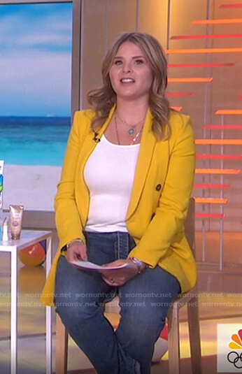 Jenna's yellow blazer and jeans on Today