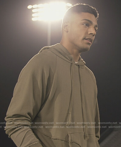 Jordan's green hoodie on All American