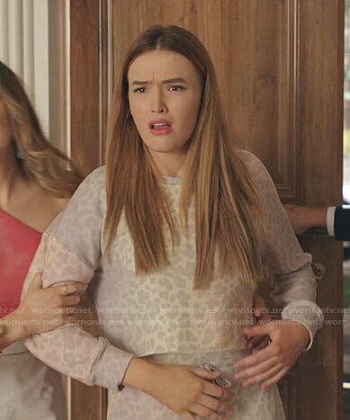 Kirby's leopard sweatshirt and pants on Dynasty